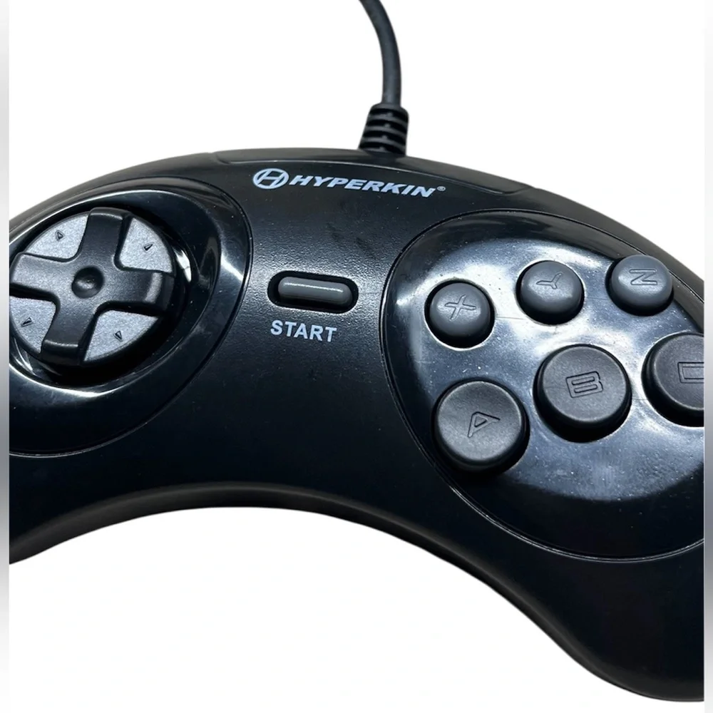 Black Hyperion 6 Button Saturn Gaming Controller